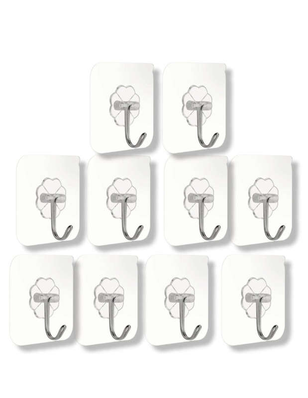 Self Adhesive Hooks Pack of 10 - Heavy Duty