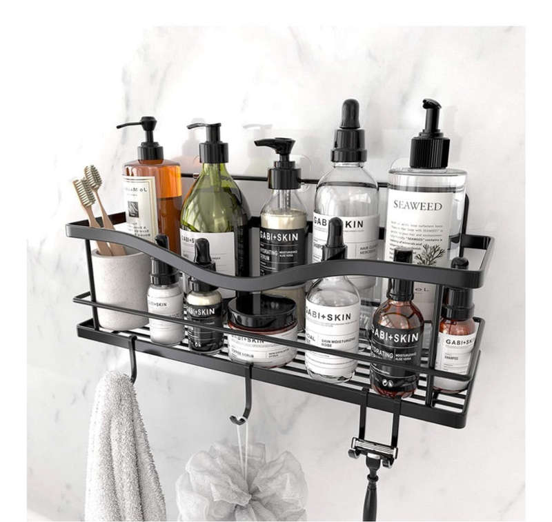 Maisonware Stick On Shower Caddy Organiser With Hooks