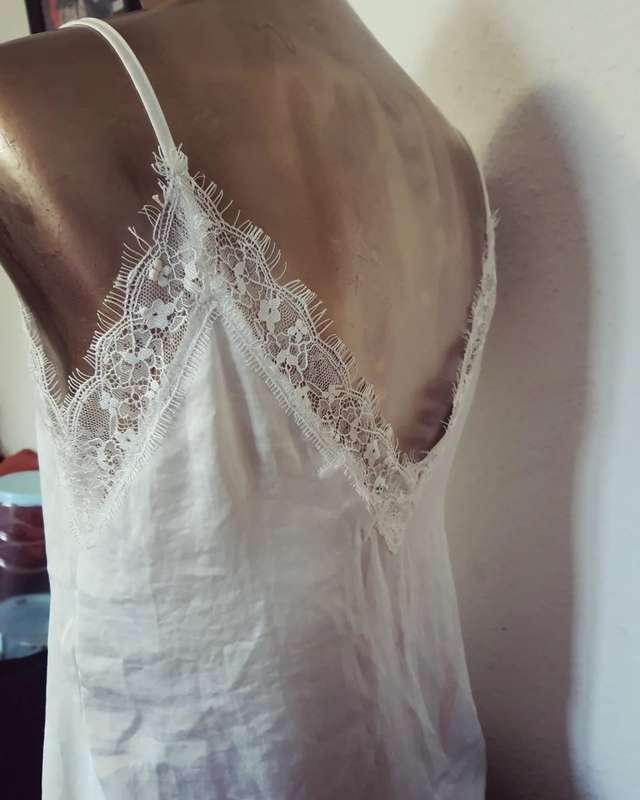White camisole with lace detail - L / White / Women's Secret