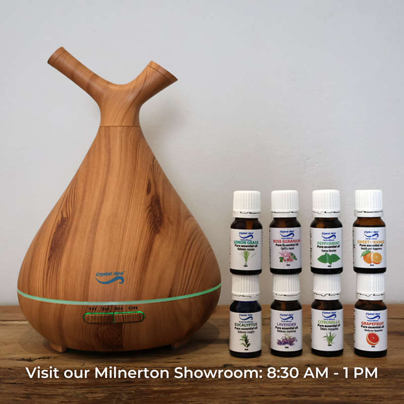 Crystal Aire Sapling Dual-Nozzle Ultrasonic Aroma Diffuser WT-008 - Light Wood
