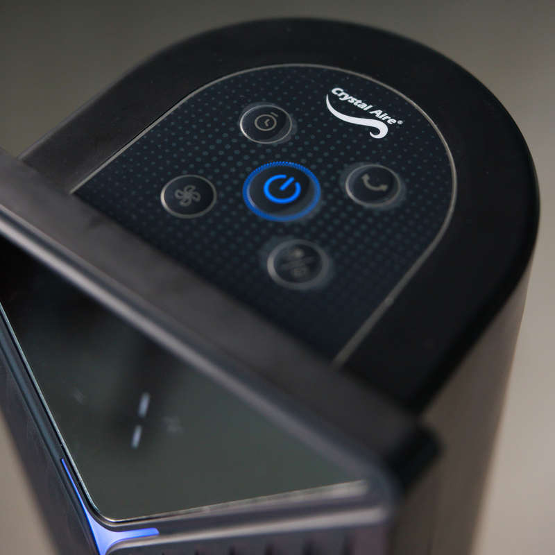 Crystal Aire Black Sterilization Tower Fan