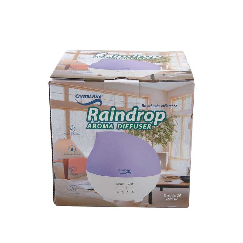 Crystal Aire Rain Drop Ultrasonic Aroma Diffuser for Babies & Adults