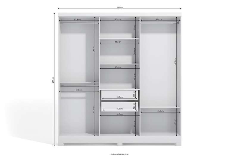 Hera 6 Door With 2 Internal Draws