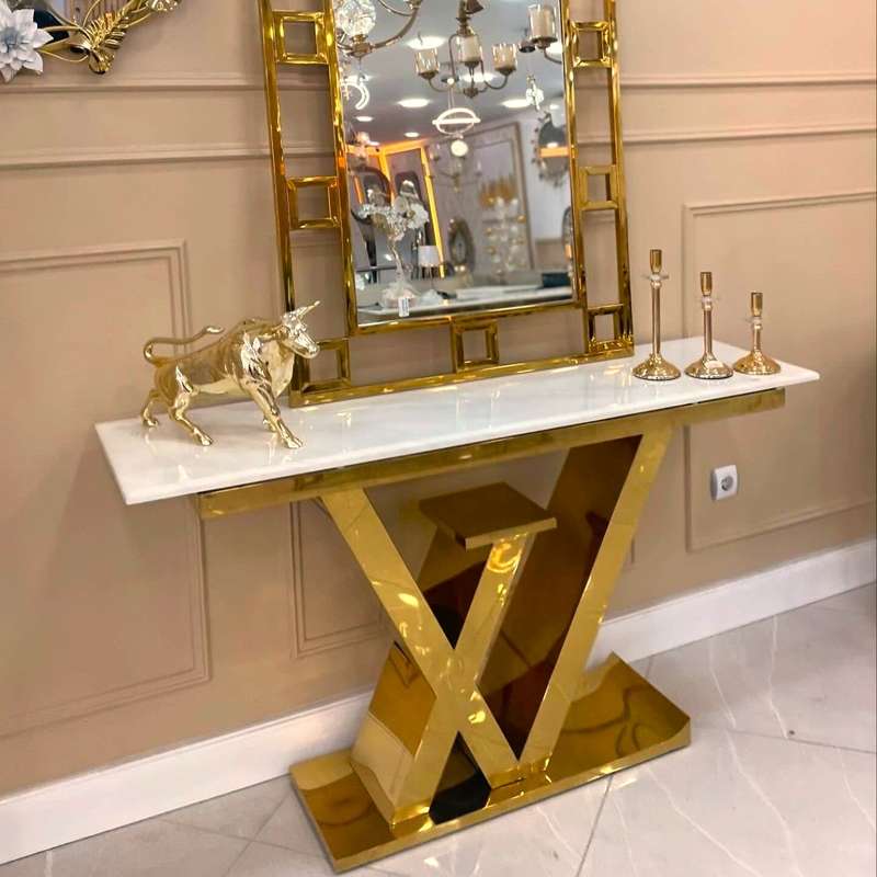 Ladonna Marble Top Console Table
