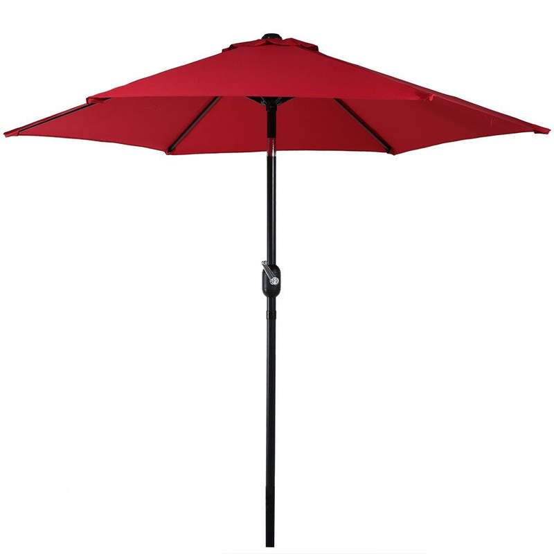 Nola Solar LED Patio Umbrella  Red