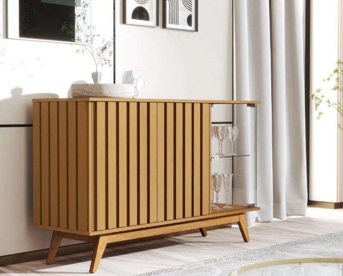 Açai Buffet With 3 Doors And 2 Shelves