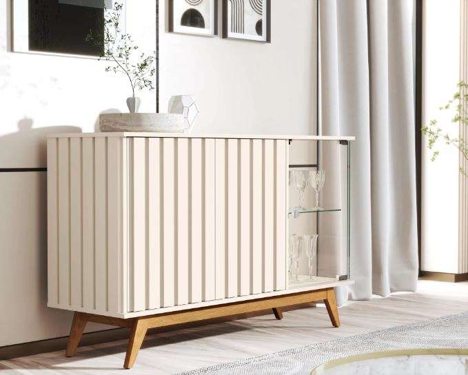 Açai Buffet With 3 Doors And 2 Shelves