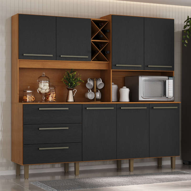 Ajax Kitchen Cabinet with 7 doors and 3 drawers