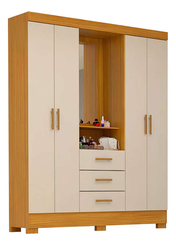 Capelinha Premium Wardrobe with 3 Doors and 3 Drawers