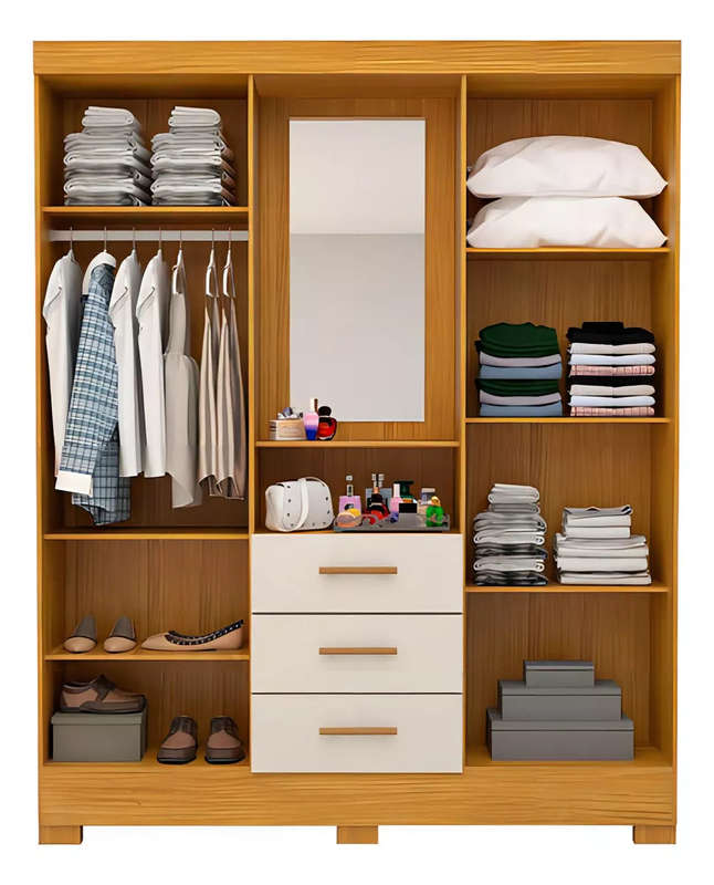 Capelinha Premium Wardrobe with 3 Doors and 3 Drawers