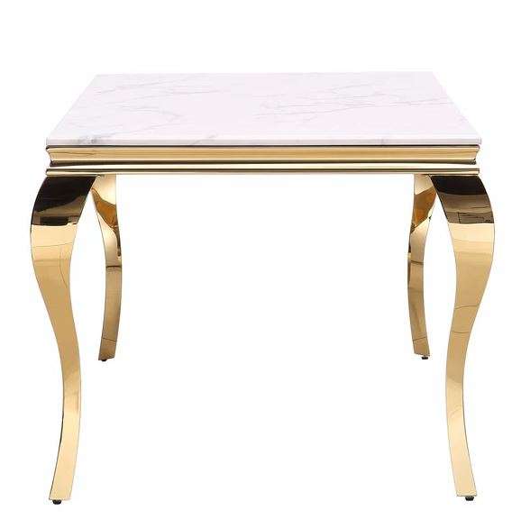 Falecia White And Gold Dinning Table