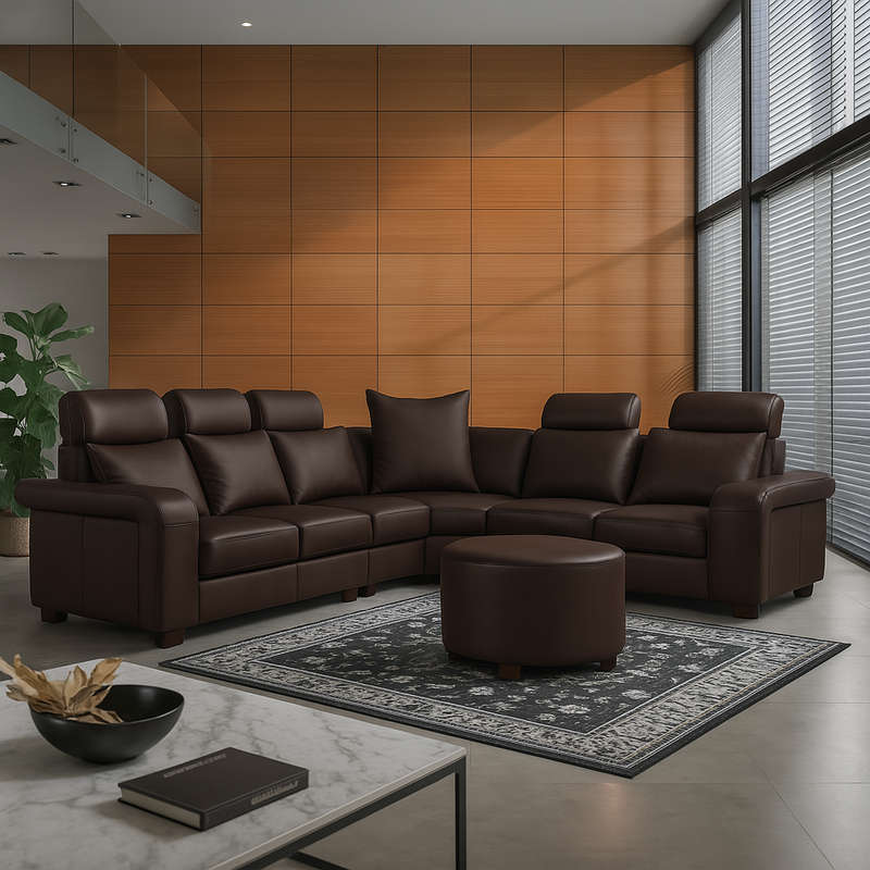 Lennon Corner Sofa With Ottoma-PU