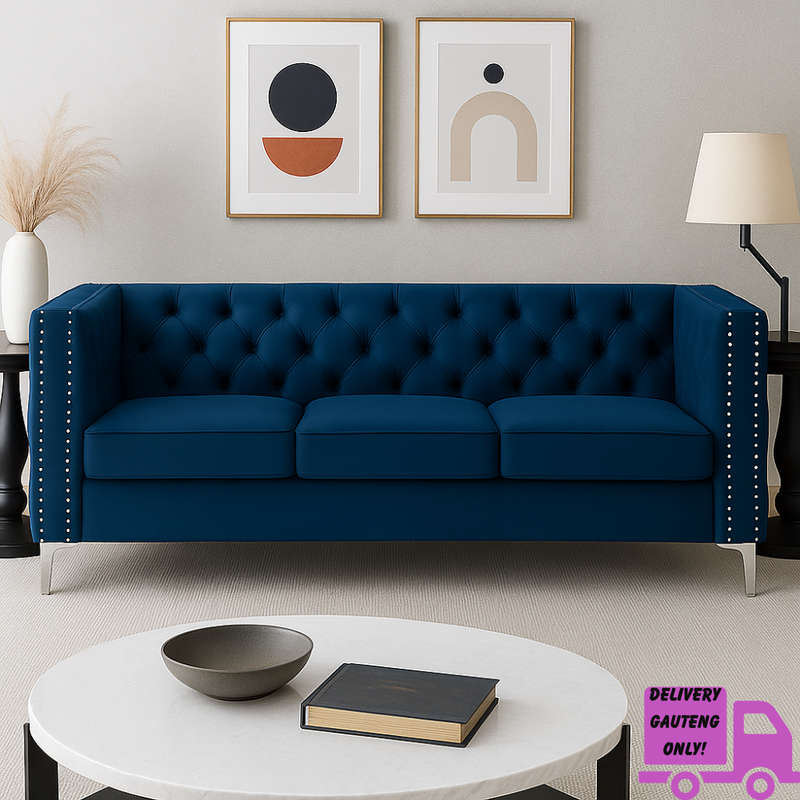 Oxford Three Seater Buttoned Couch