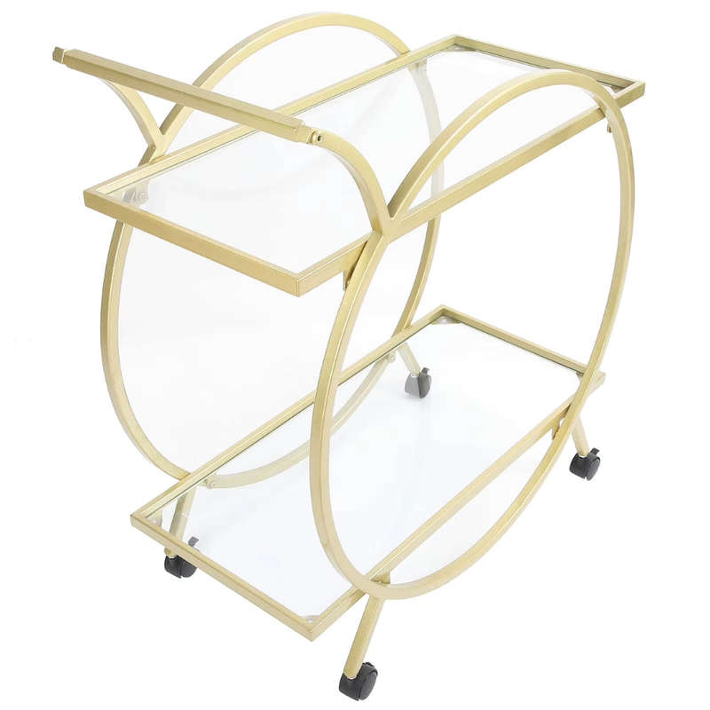 Mazena  2 Mirrored Serving Trolley/Cart