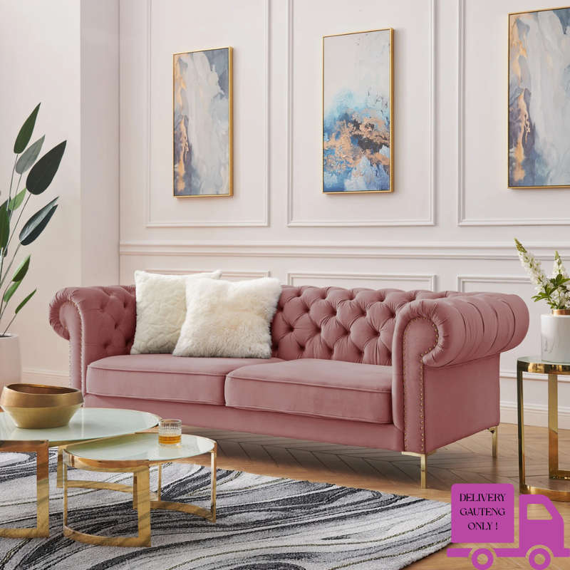 Odel Chesterfield Three Seater Sofa