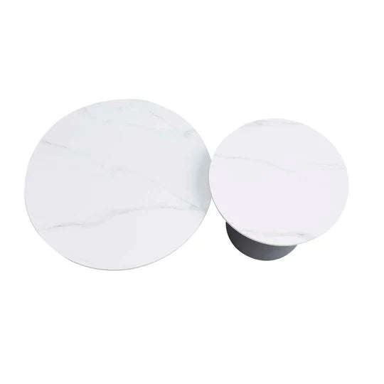Ortanga  Set of 2 Stone Top Coffee Table - White