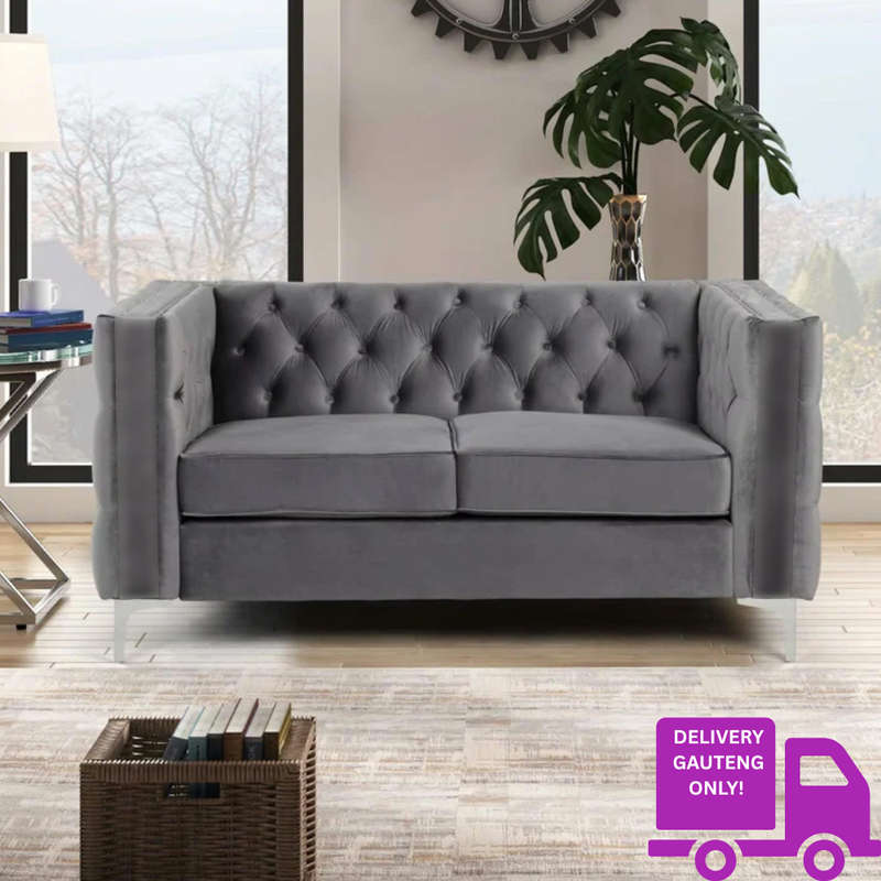 Oxford  2 Seater Buttoned Couch