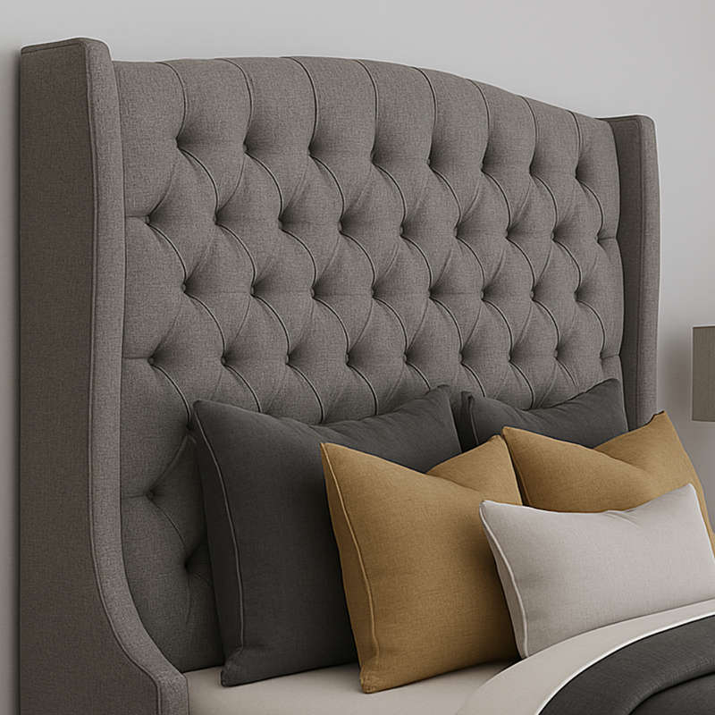 Reya Buttoned Wing Headboard