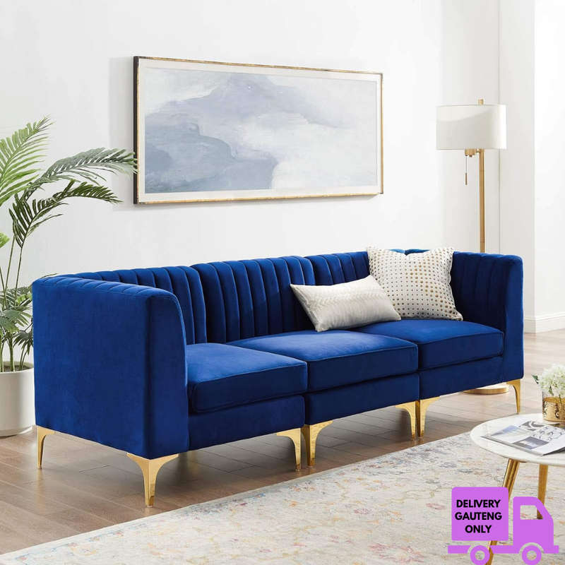 Sage 3 Seater Tufted Velvet Loveseat