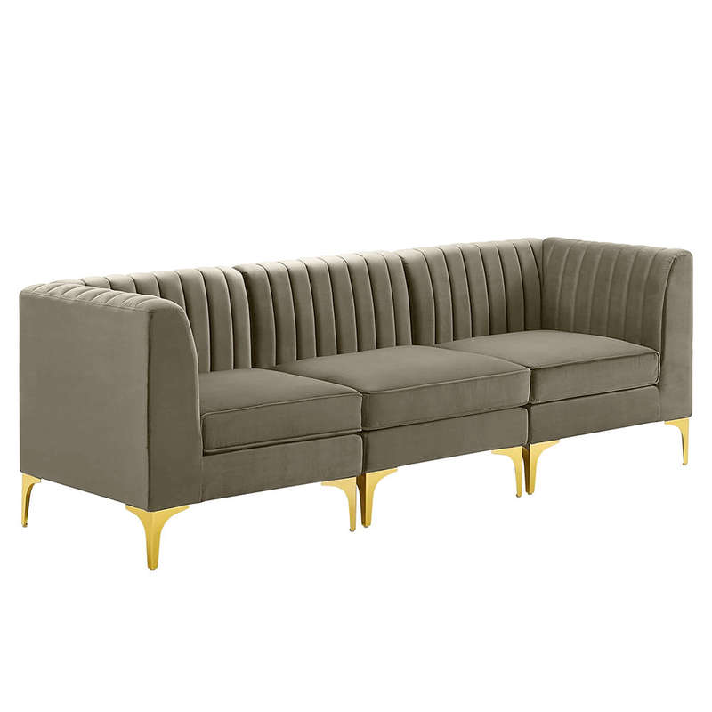 Sage 3 Seater Tufted Velvet Loveseat