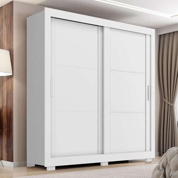 Titanium Sliding Doors White Wardrobe