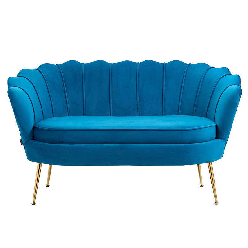 Tulip Velvet Double Seater Couch