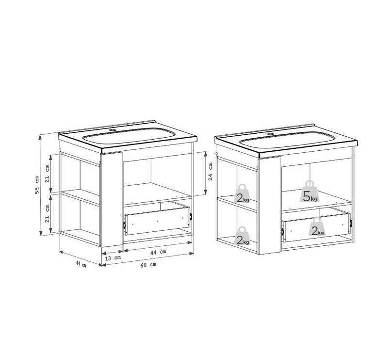 Cosmos Wooden Bathroom Vanity
