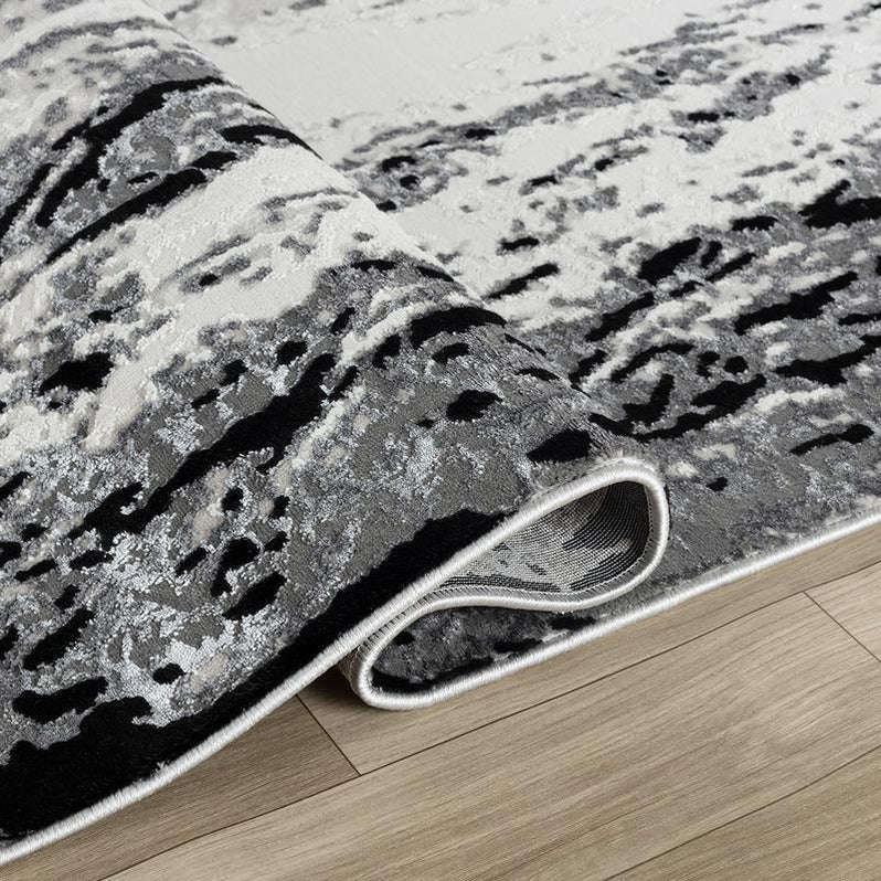 Elit Wing Grey Black Rug  290 x 200 cm