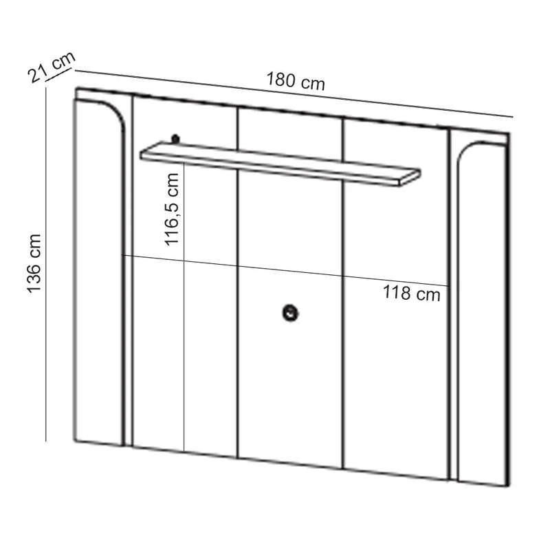 Maresias 1 Shelf TV Panel