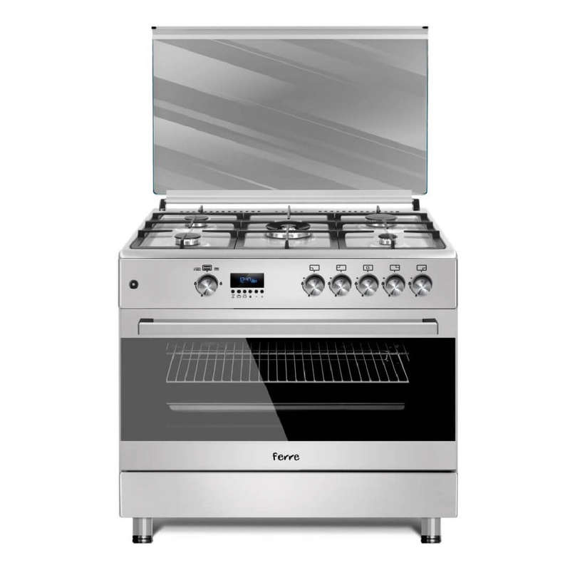 Ferre Free Standing 4 Gas 1 Wok Burner 90cm Full Gas - With Display