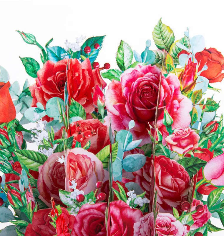 Beautiful I love you 3D Rose Pop up flower box