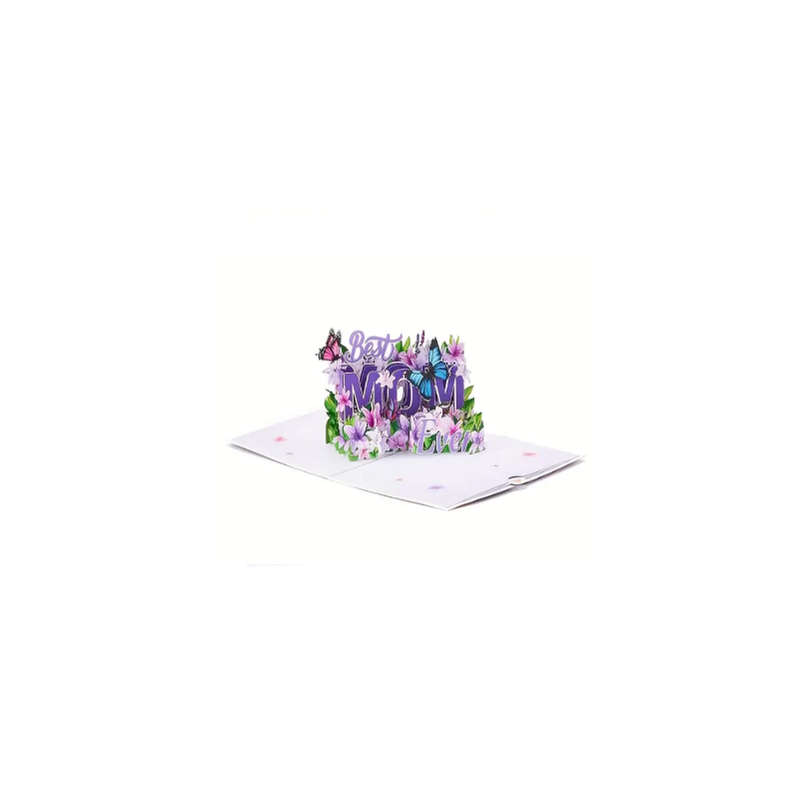 Beautiful Best Mom Ever Pop up 3D card with envelope