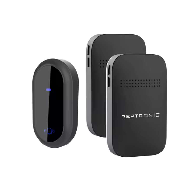 Reptronic DIY Black Wireless Doorbell: RPTDB44 - 2R1B
