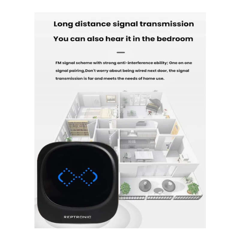 Reptronic DIY black wireless doorbell: RPTDB46 - 1R1B