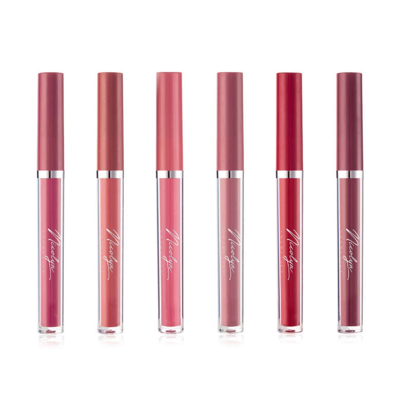Nicolyn Matte Liquid Lipstick set with Pocket Make-up Mirror: Darker Color