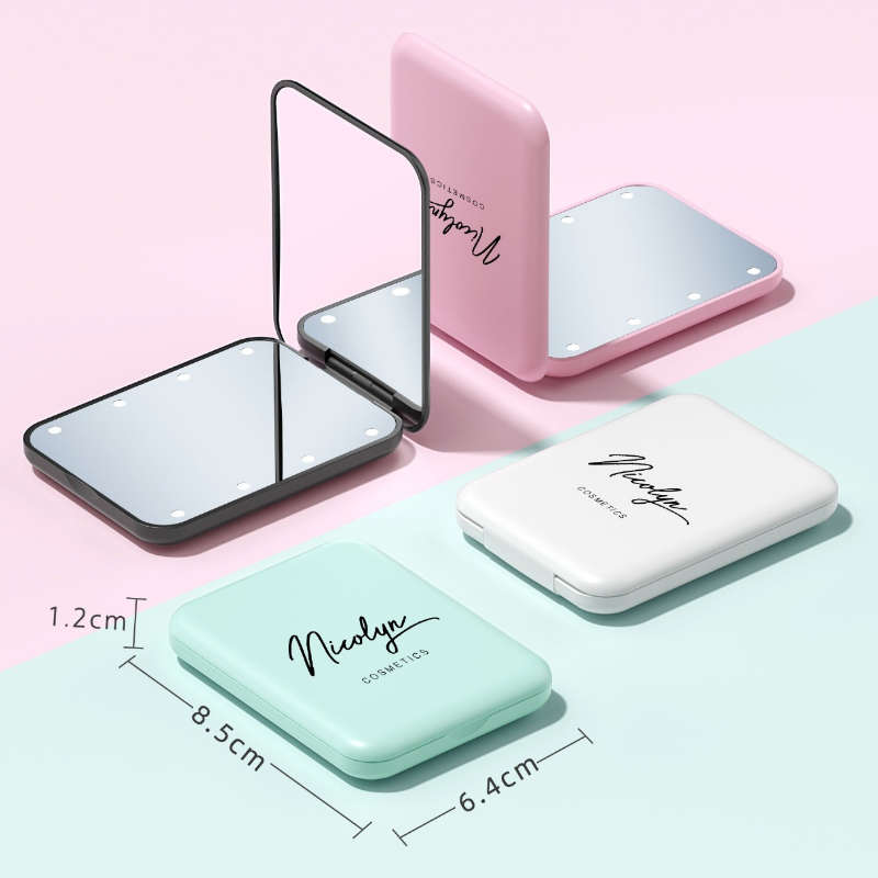 Nicolyn Matte Liquid Lipstick set with Pocket Make-up Mirror: Darker Color