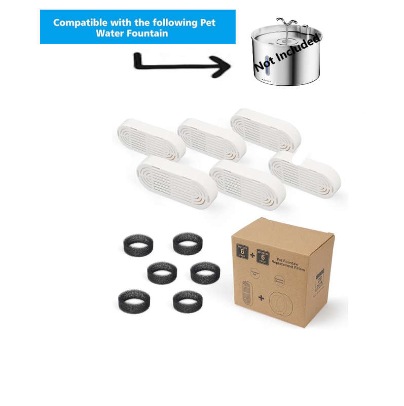 Reptronic 6 Pack Filters For Large Stainless Steel Pet Fountain: 7 Litres