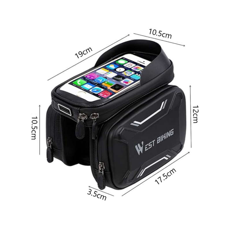 Bicycle Bike Hard Shell Case Bag Phone Holder Waterproof Touch Screen