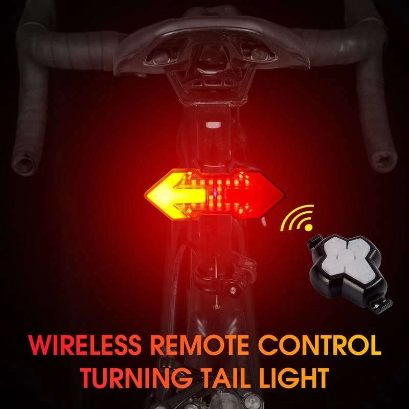 Bicycle Bike Remote Control LED Turn Signal Indicators Rear Taillight
