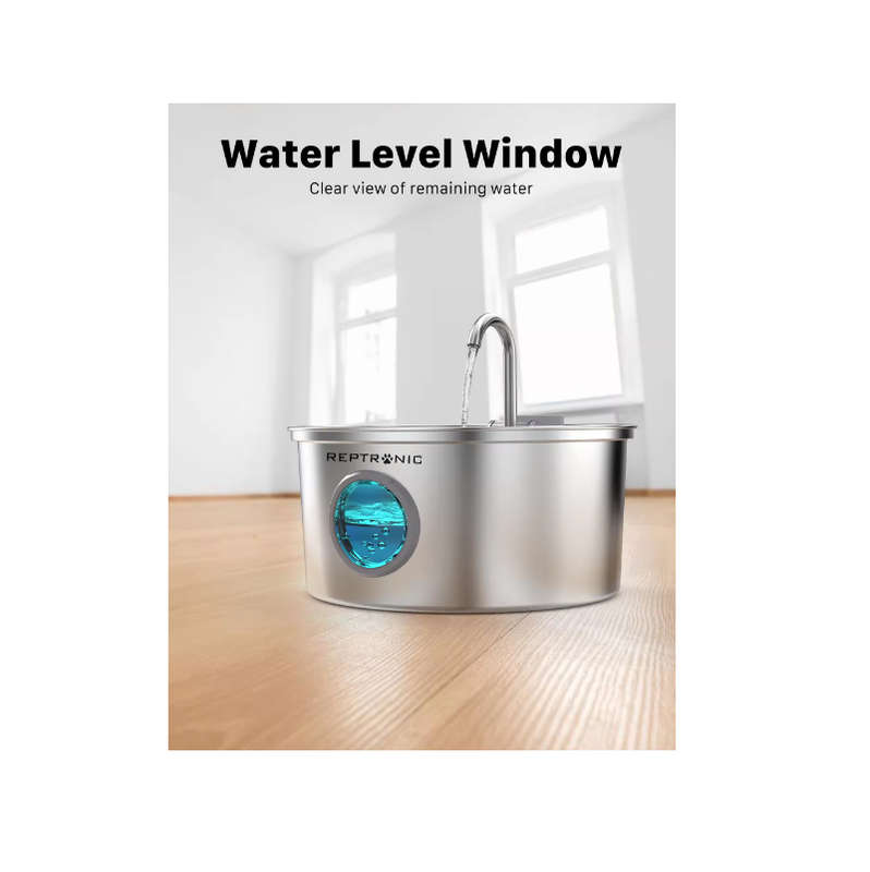 Reptronic Larger Stainless Steel Pet Fountain- 3.2L