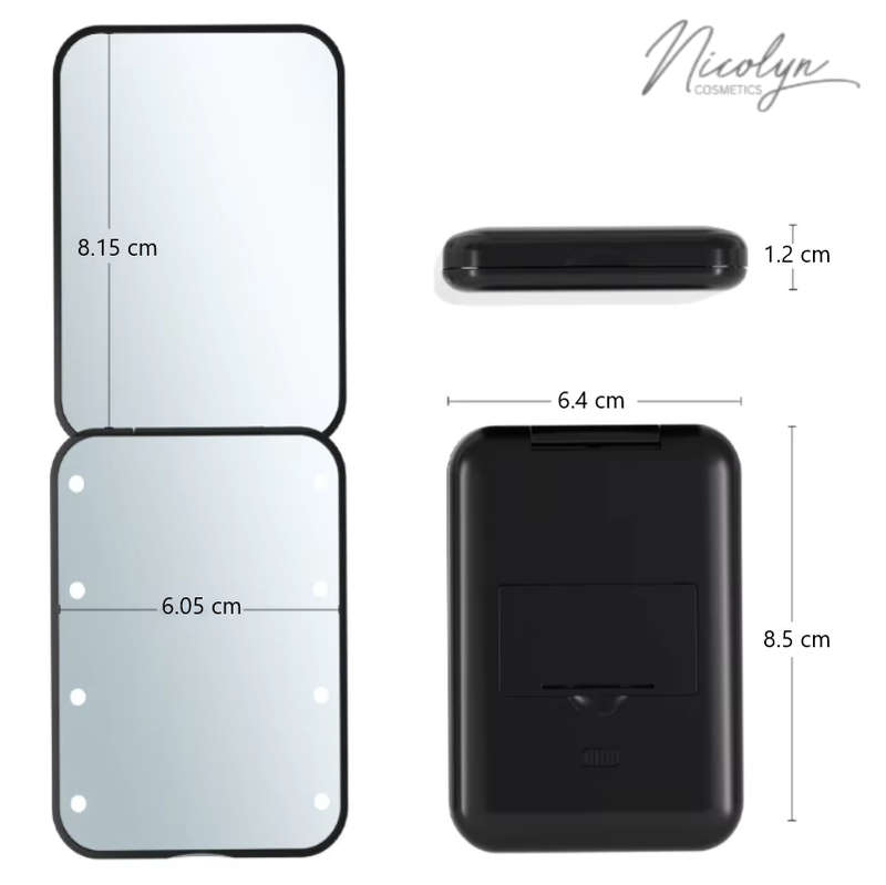 Nicolyn Matte Liquid Lipstick set with Pocket Make-up Mirror: Darker Color