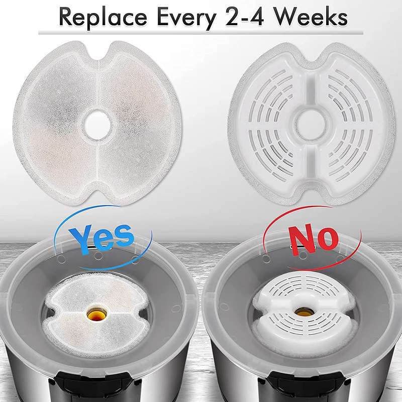 Cat/Dog Water Fountain Filter Replacement - 4 Pack- Stainless Steel fountain