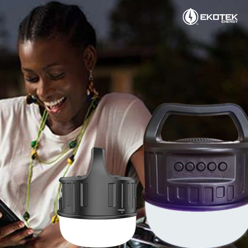 EKOTEK Rechargeable Boombox with Subwoofer & Light