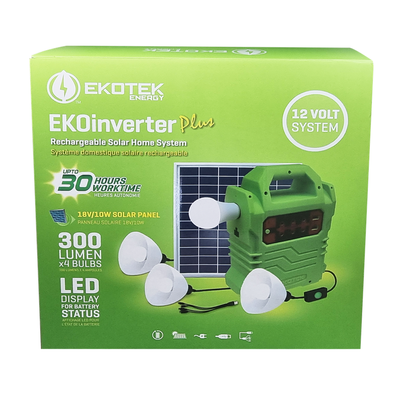 Ekotek EKO Inverter Plus Rechargeable Home Solar System ET-9012