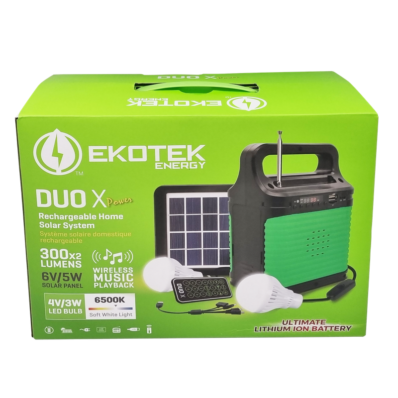 EKOTEK DUO X Rechargeable Residential Home Solar System