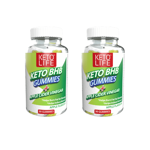 Keto Life Keto BHB Gummies + Apple Cider Vinegar (2 bottles)