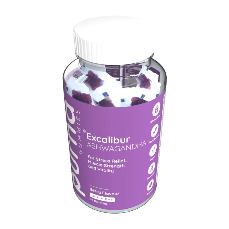 Vita-Aid Purna Excalibur Ashwagandha Berry flavour Gummies 30s