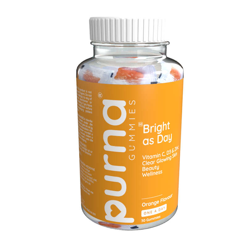 Vita-Aid Purna Bright as Day Vitamin C, D3 & Zinc Gummies 30s - 2 PACK
