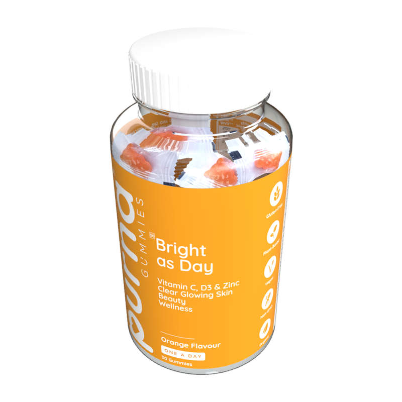 Vita-Aid Purna Bright as Day Vitamin C, D3 & Zinc Gummies 30s - 2 PACK