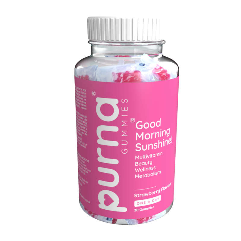 Vita-Aid Purna Good Morning Sunshine Multivitamin Strawberry flavour Gummies 30s - 2 PACK